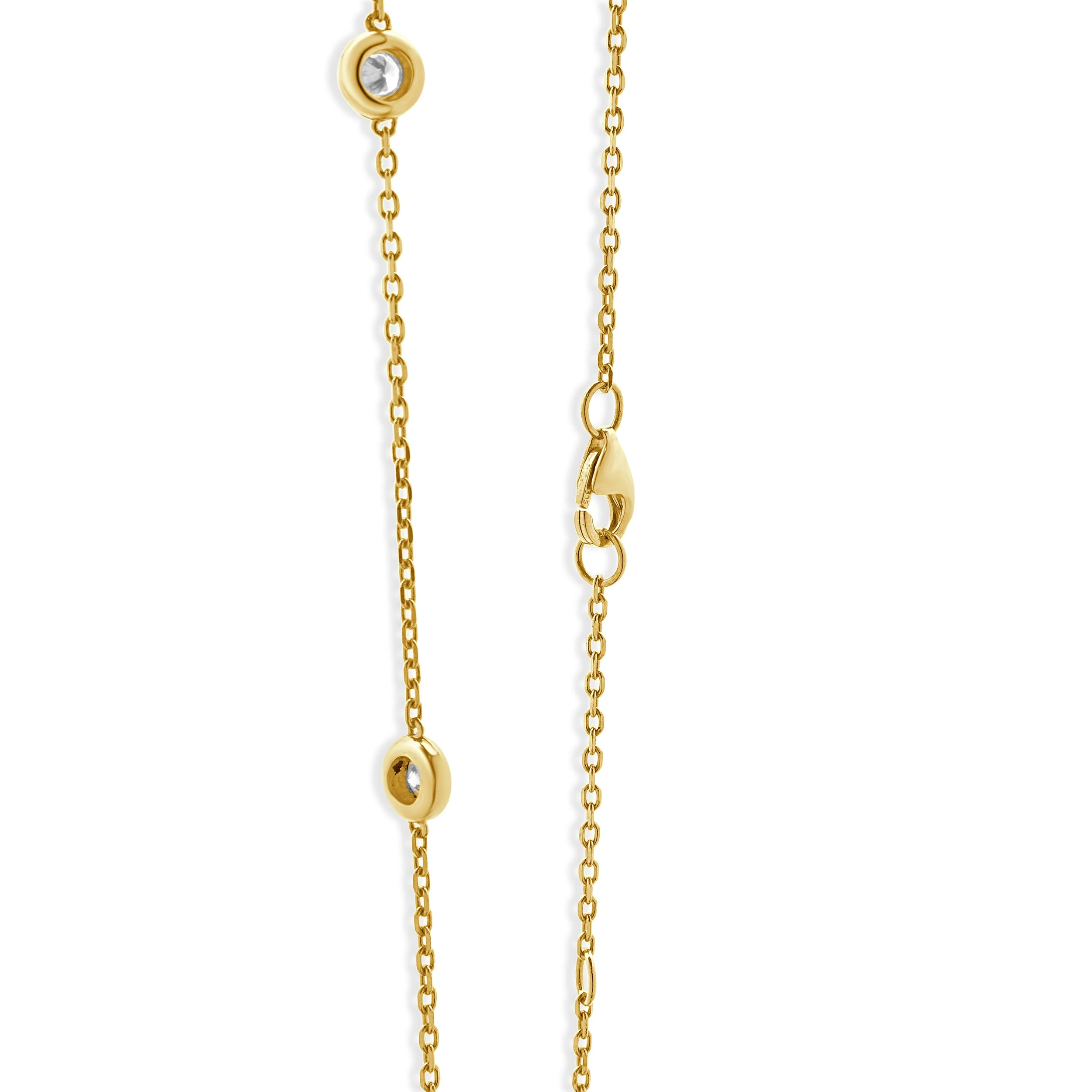 14 Karat Yellow Gold Diamonds by The Yard Necklace - Image 3