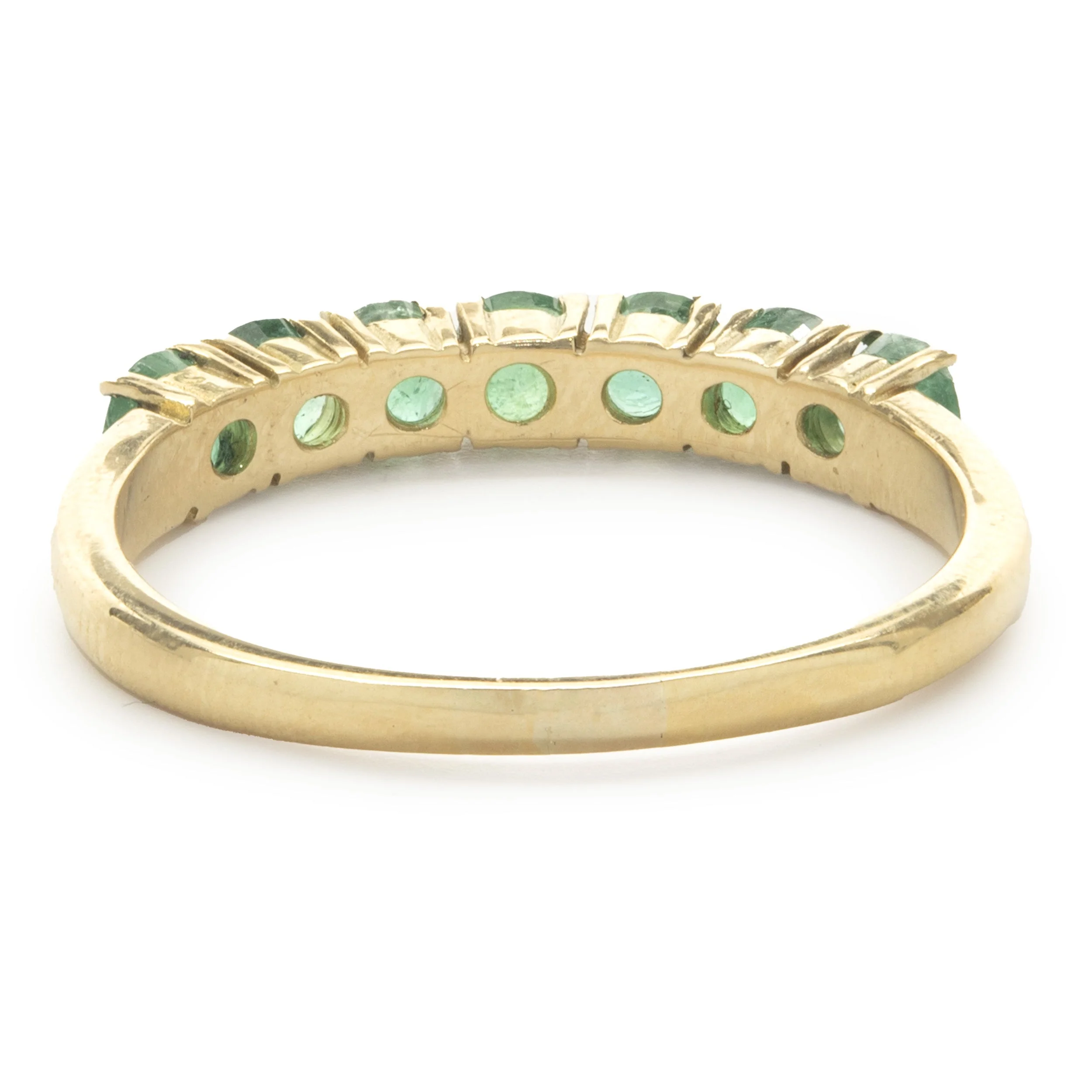 14 Karat Yellow Gold Emerald Band - Image 3