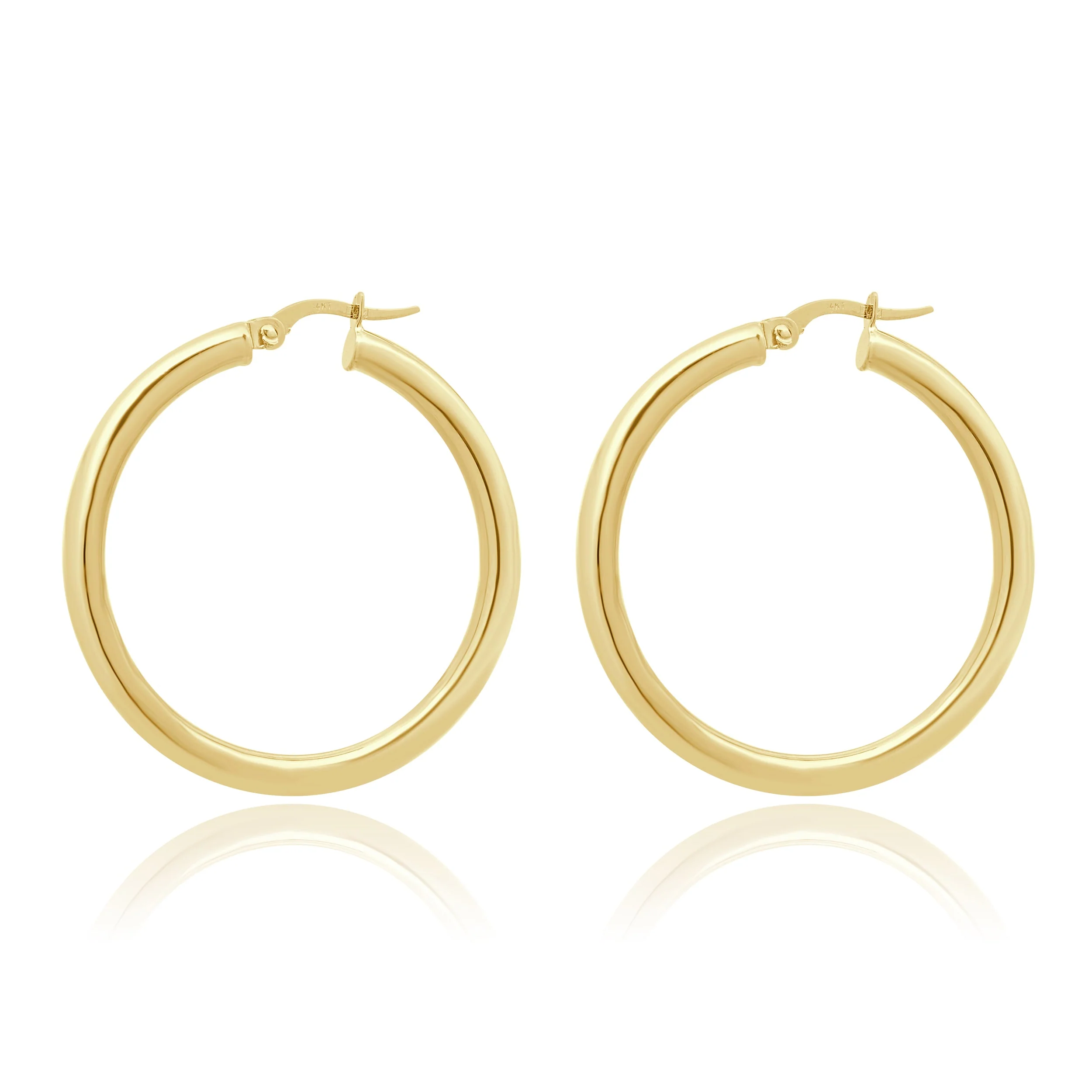 14 Karat Yellow Gold Hoop Earrings - Image 2