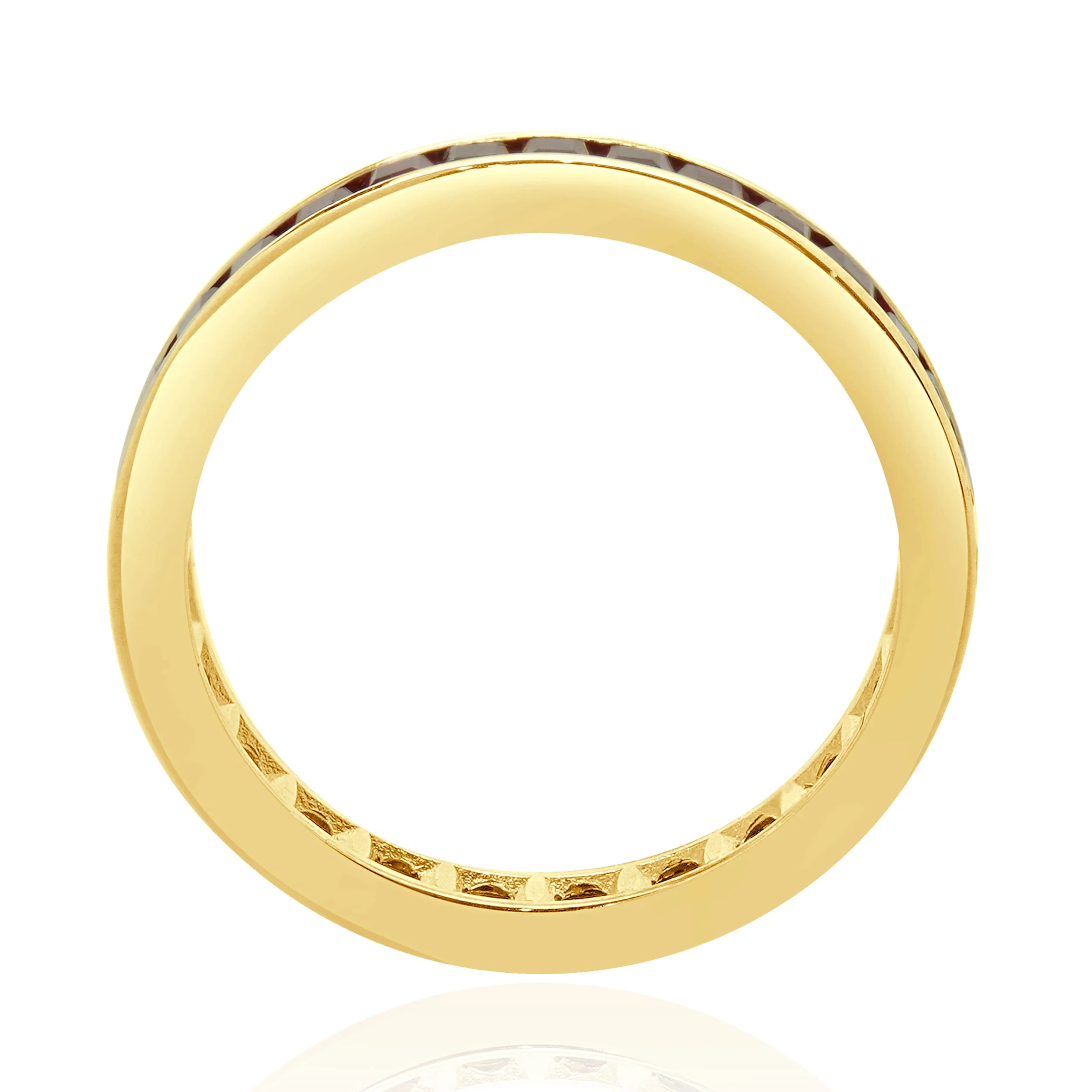 14 Karat Yellow Gold Lab Grown Ruby Eternity Band - Image 3