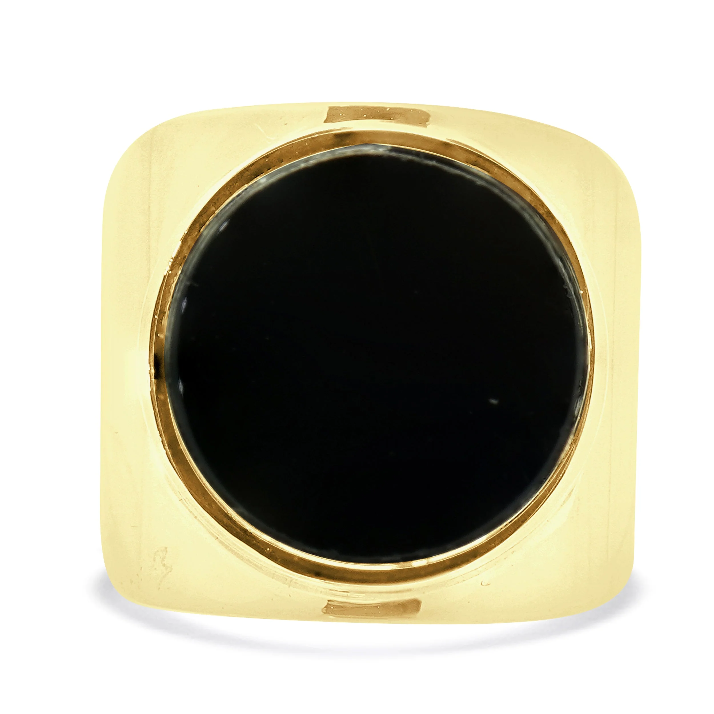 14 Karat Yellow Gold Onyx Ring
