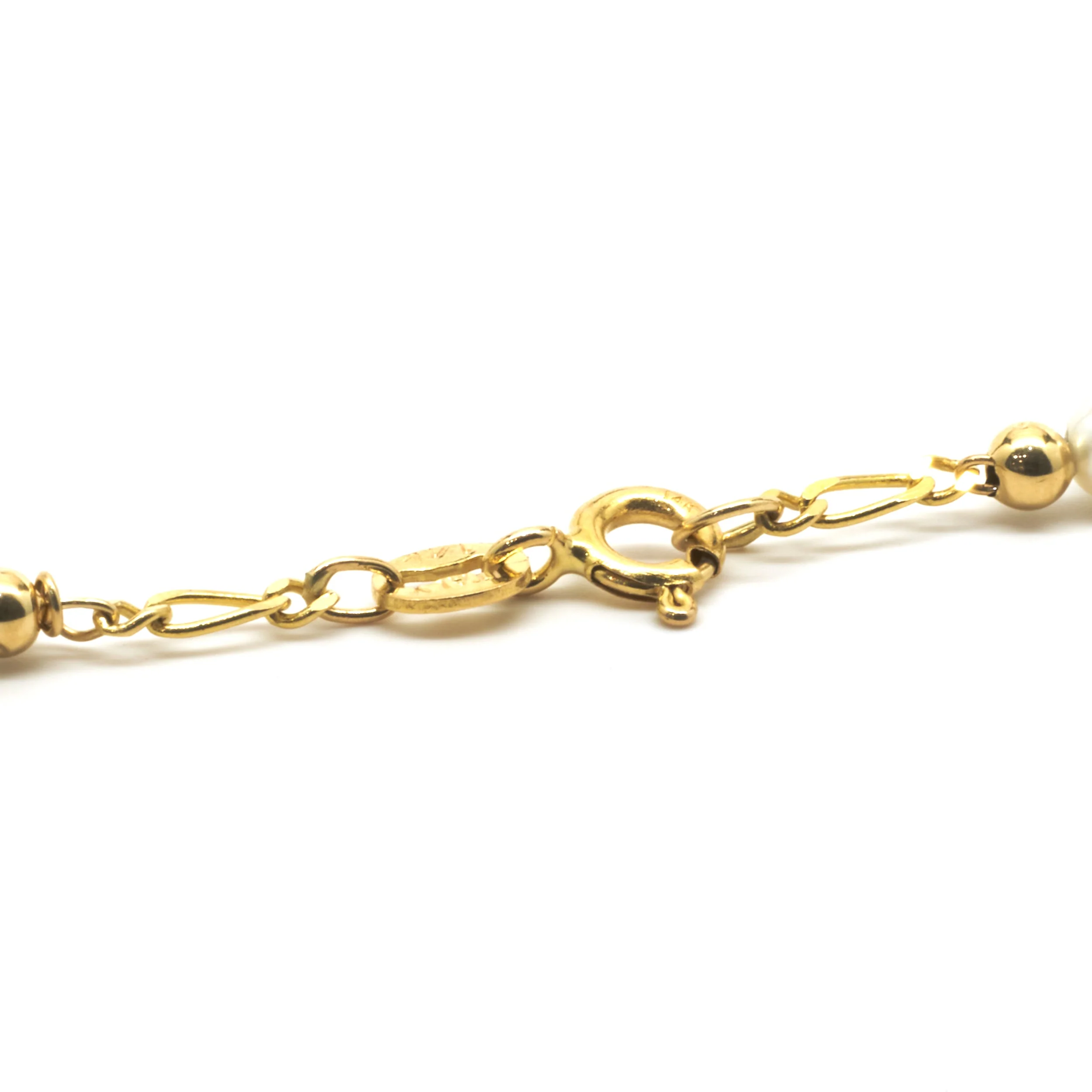 14 Karat Yellow Gold Pearl By The Yard Lariat Necklace - Image 2