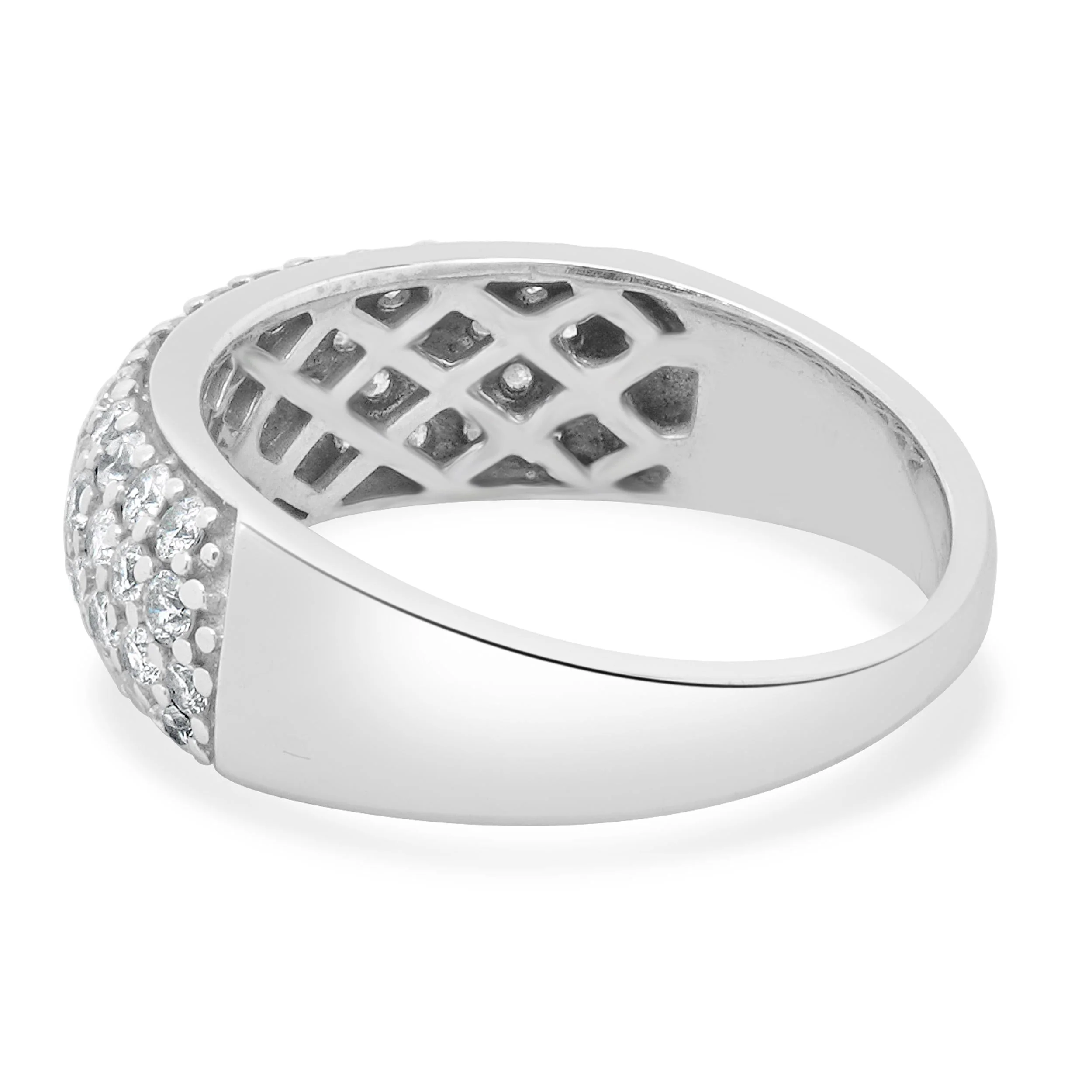 14 Kart White Gold Diamond Cluster Band - Image 4