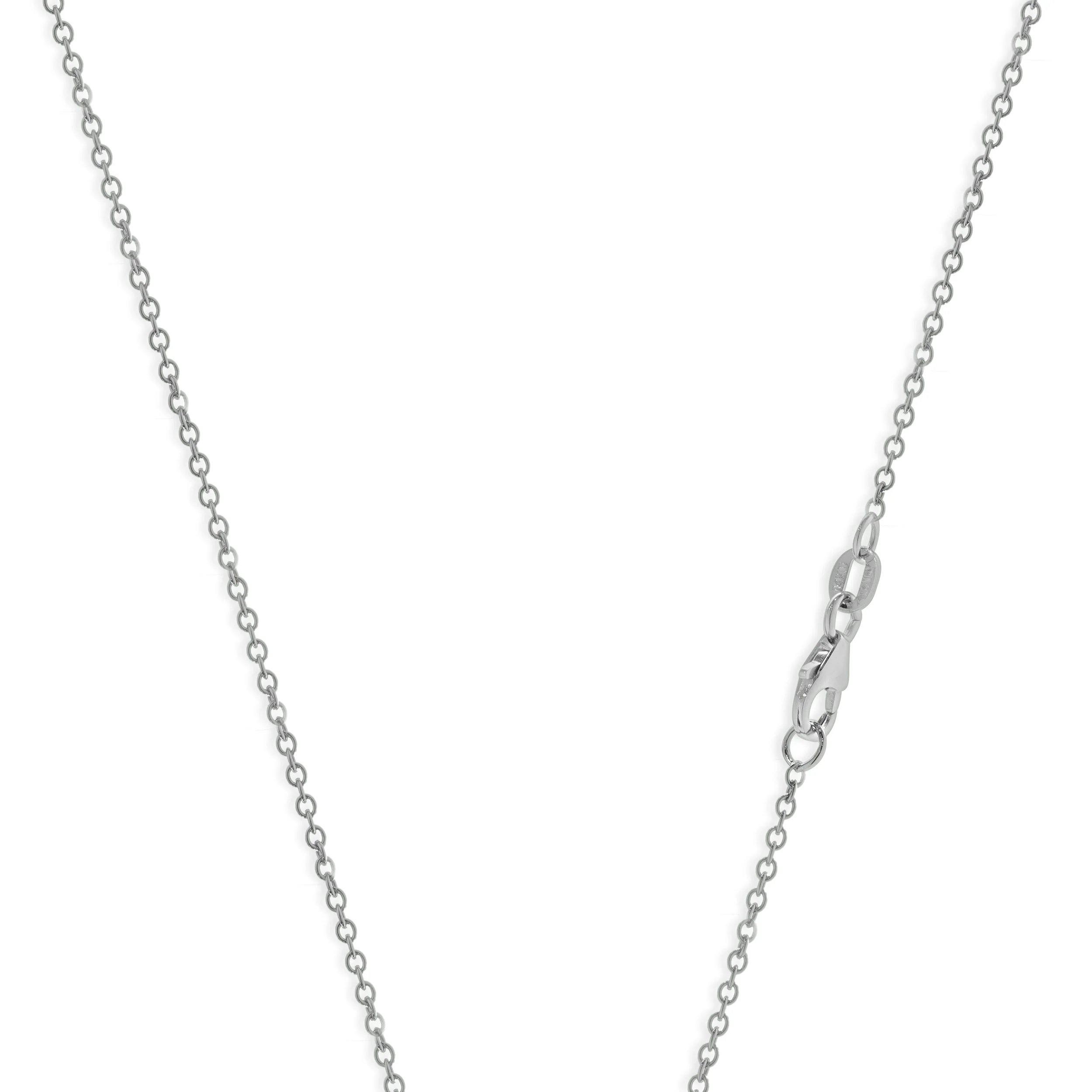 14k Two Tone Chocolate and White Diamond Oval Pendant Necklace - Image 4