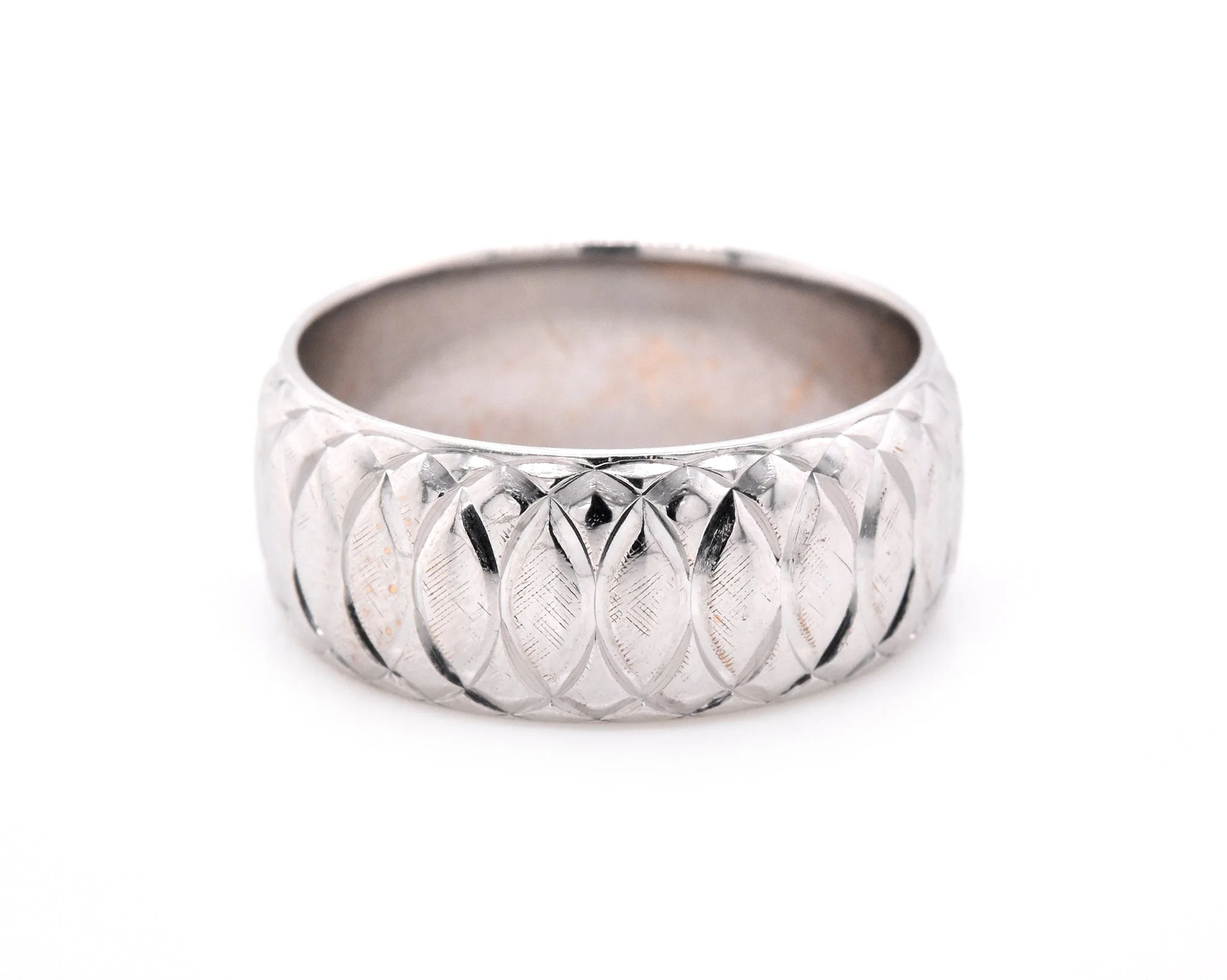 14k Two Tone Gold Men's Wedding Band - Image 2