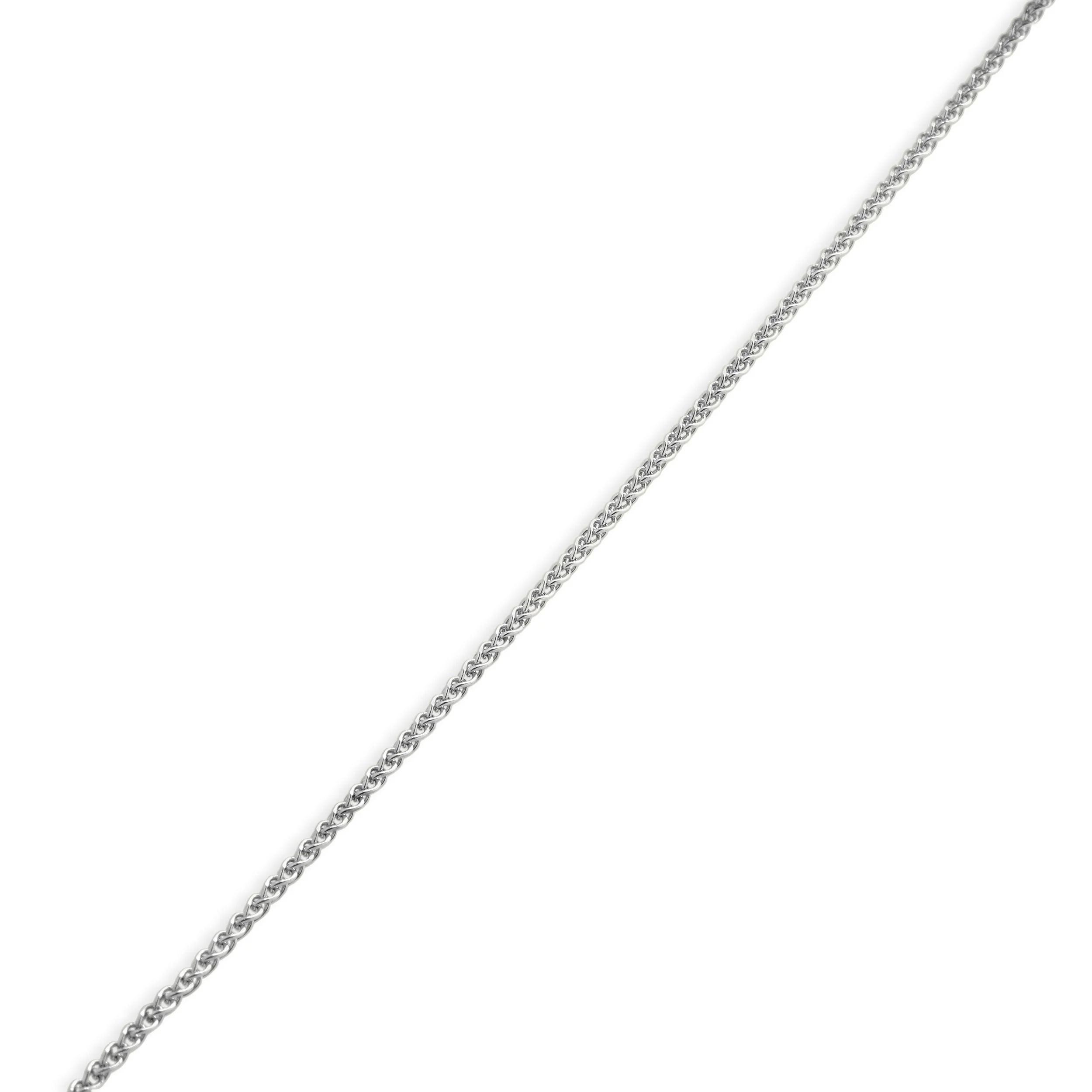 14K White Gold and Pave Diamond Key to My Heart Pendant Necklace 17.0" - Image 4