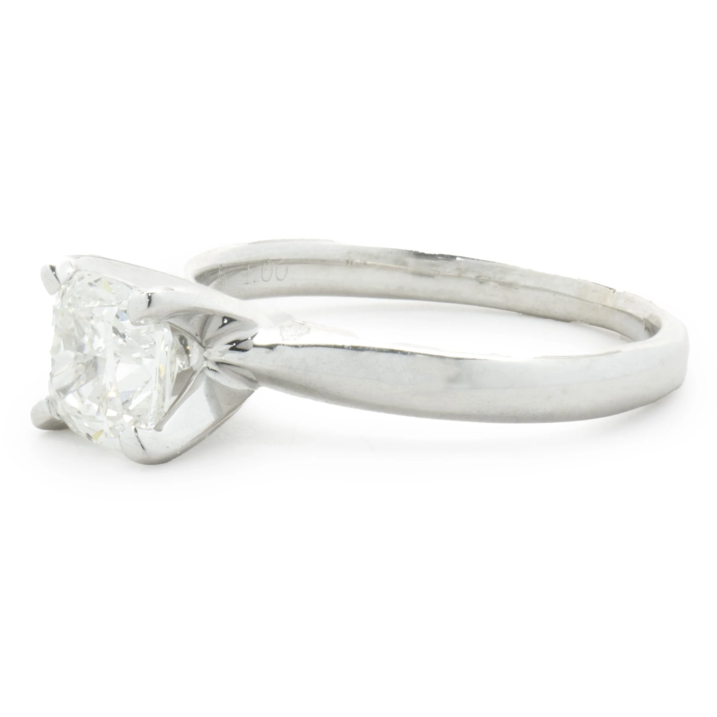14k White Gold Cushion Cut Diamond Engagement Ring - Image 2