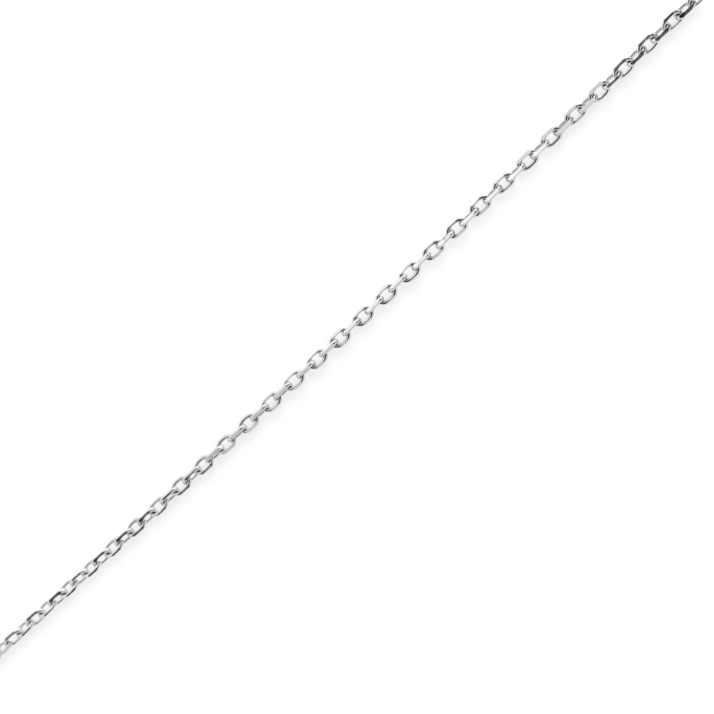 14K White Gold Pave Diamond Heart Pendant Necklace 18.0" - Image 4