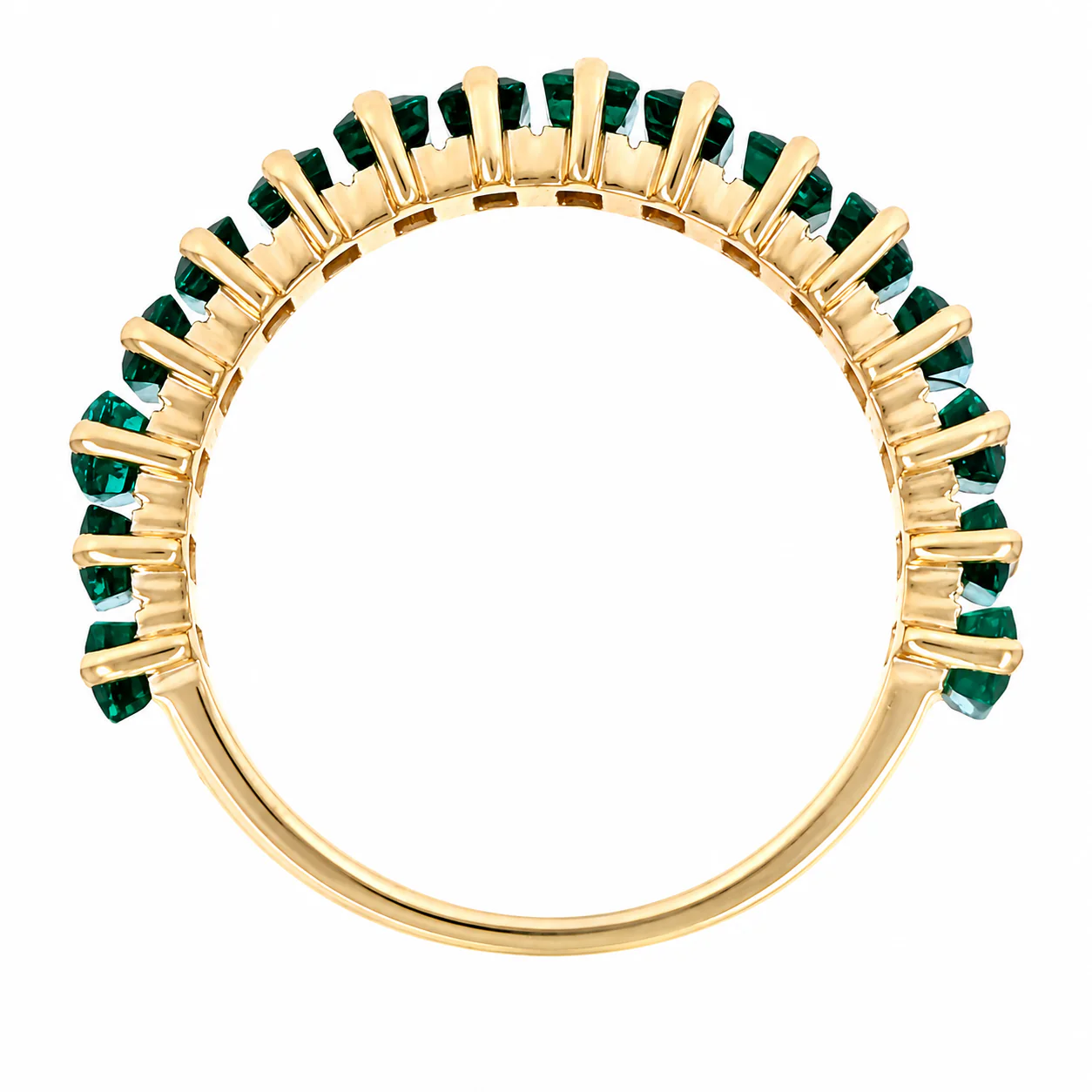 14K Yellow Gold Baguette Emerald Ring - Image 3