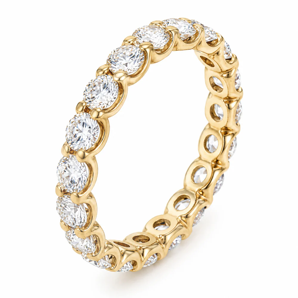 14K Yellow Gold Diamond Eternity Band - Image 2