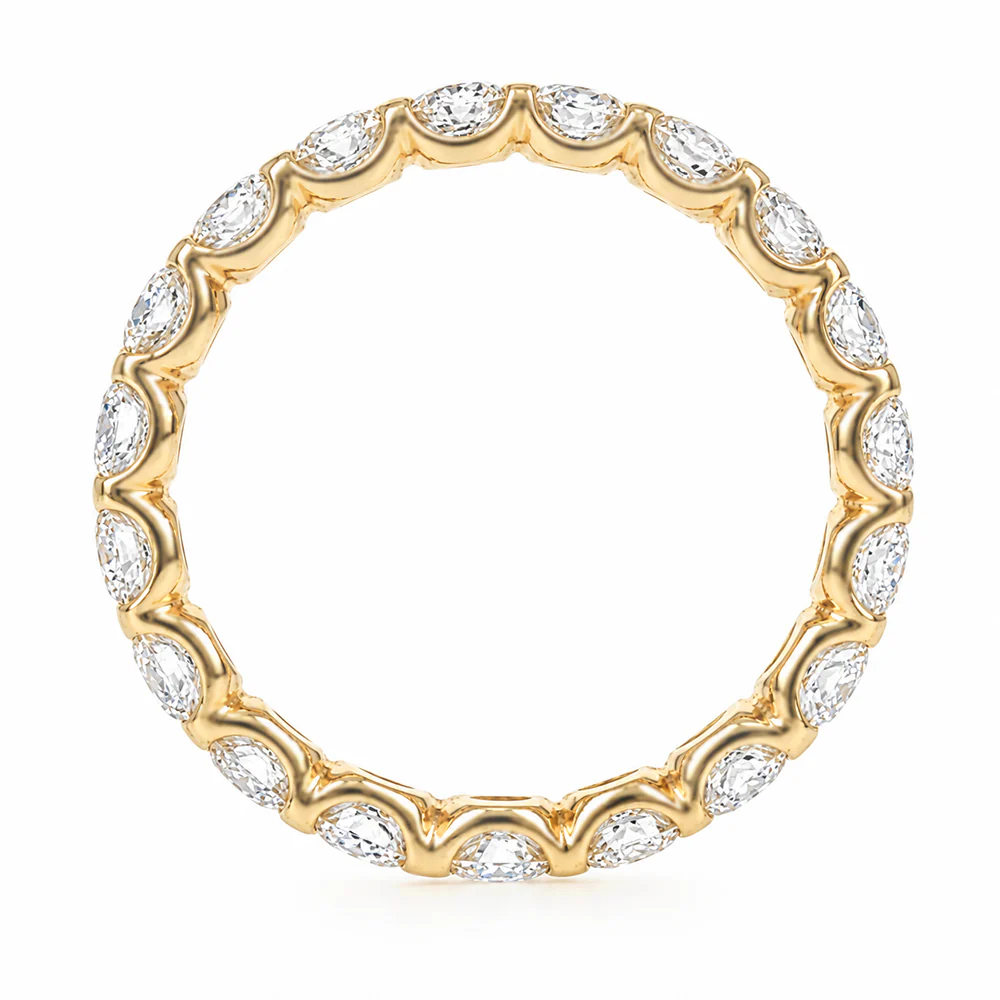 14K Yellow Gold Diamond Eternity Band - Image 3