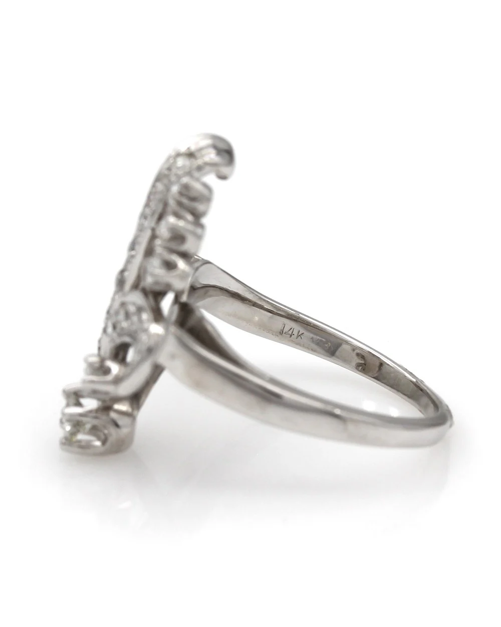 14KW Trompe l'oeil Diamond Ring - Image 3