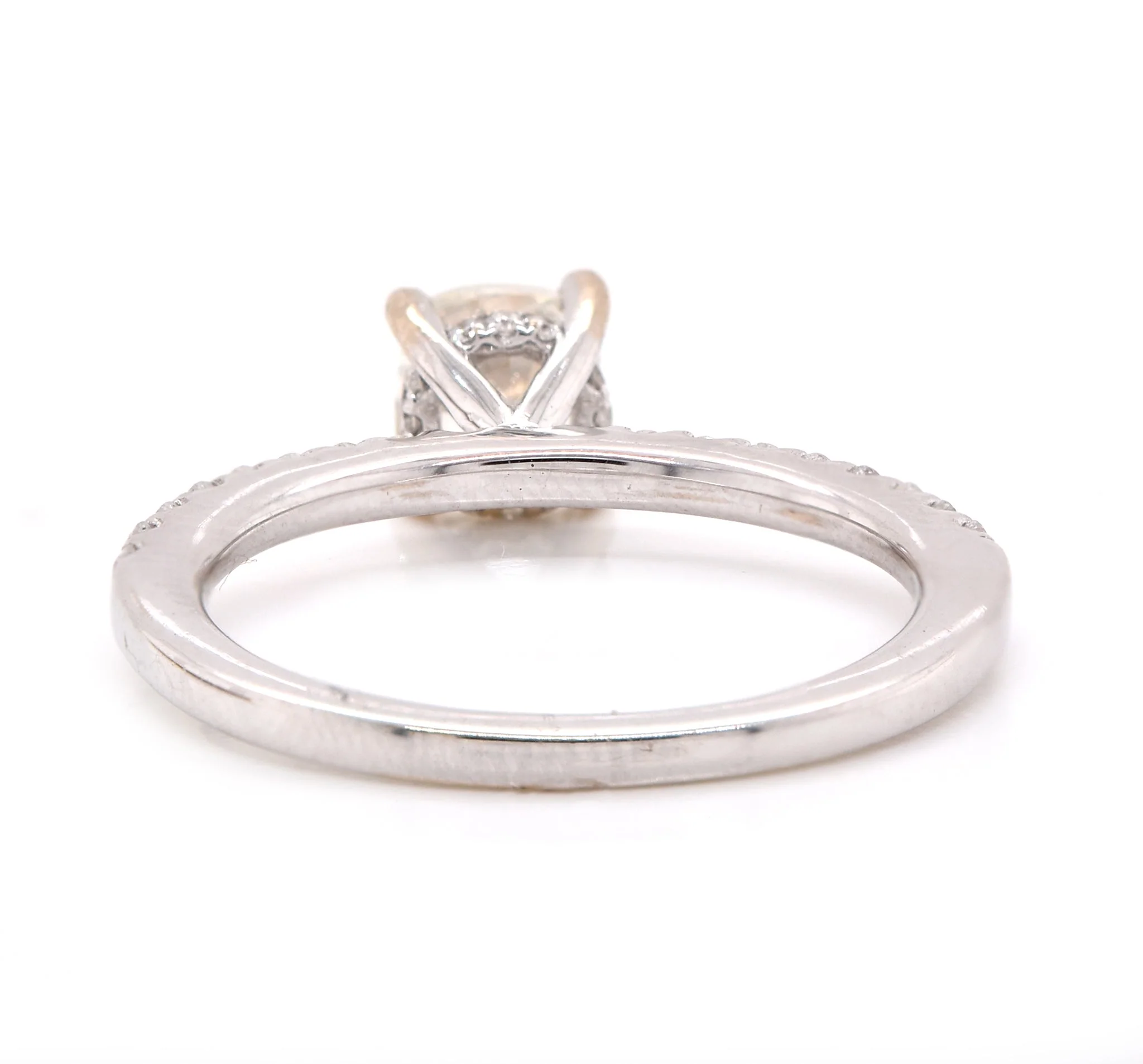 18 Karat White Gold 1.00ct Cushion Diamond Engagement Ring - Image 4