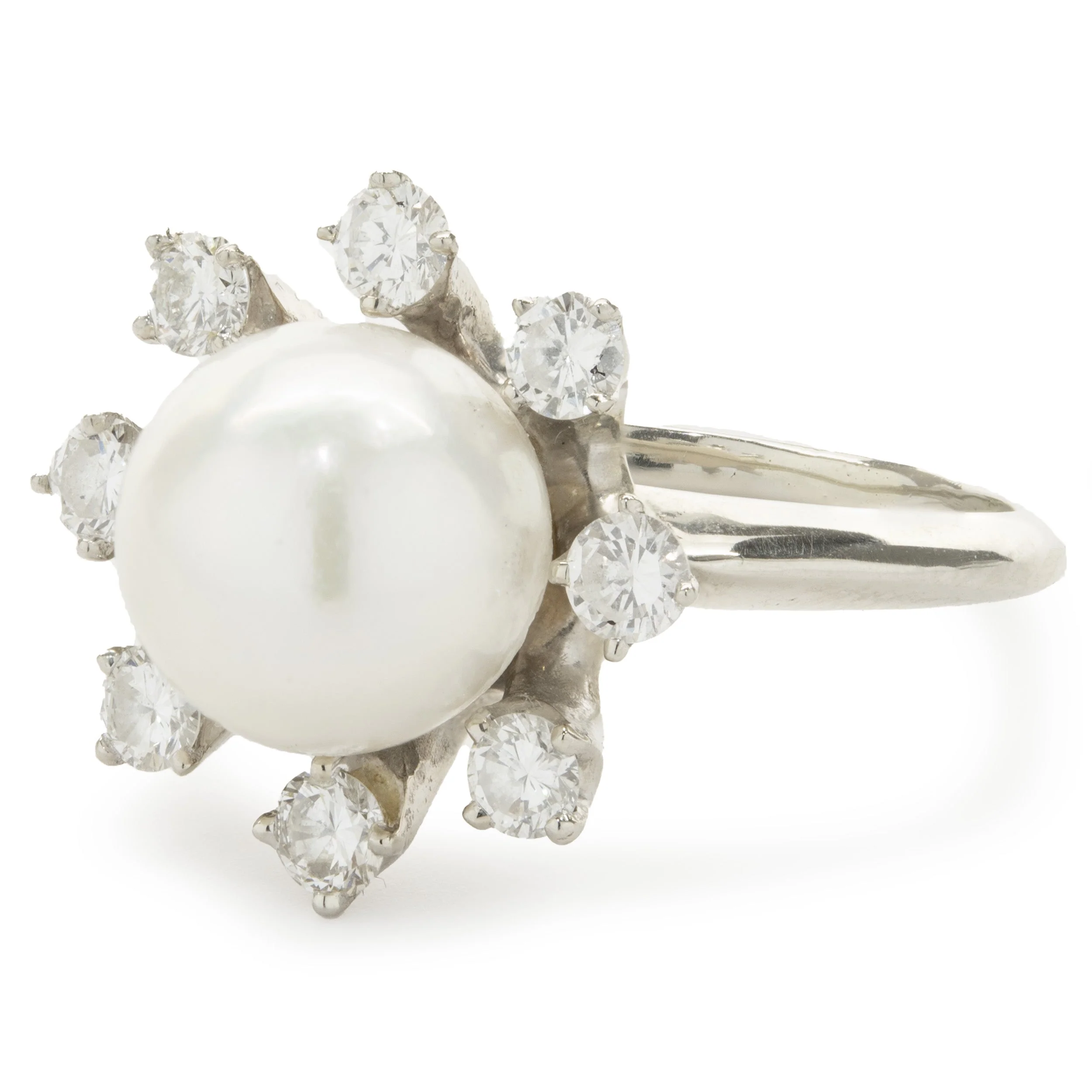 18 Karat White Gold Akoya Pearl and Diamond - Image 4