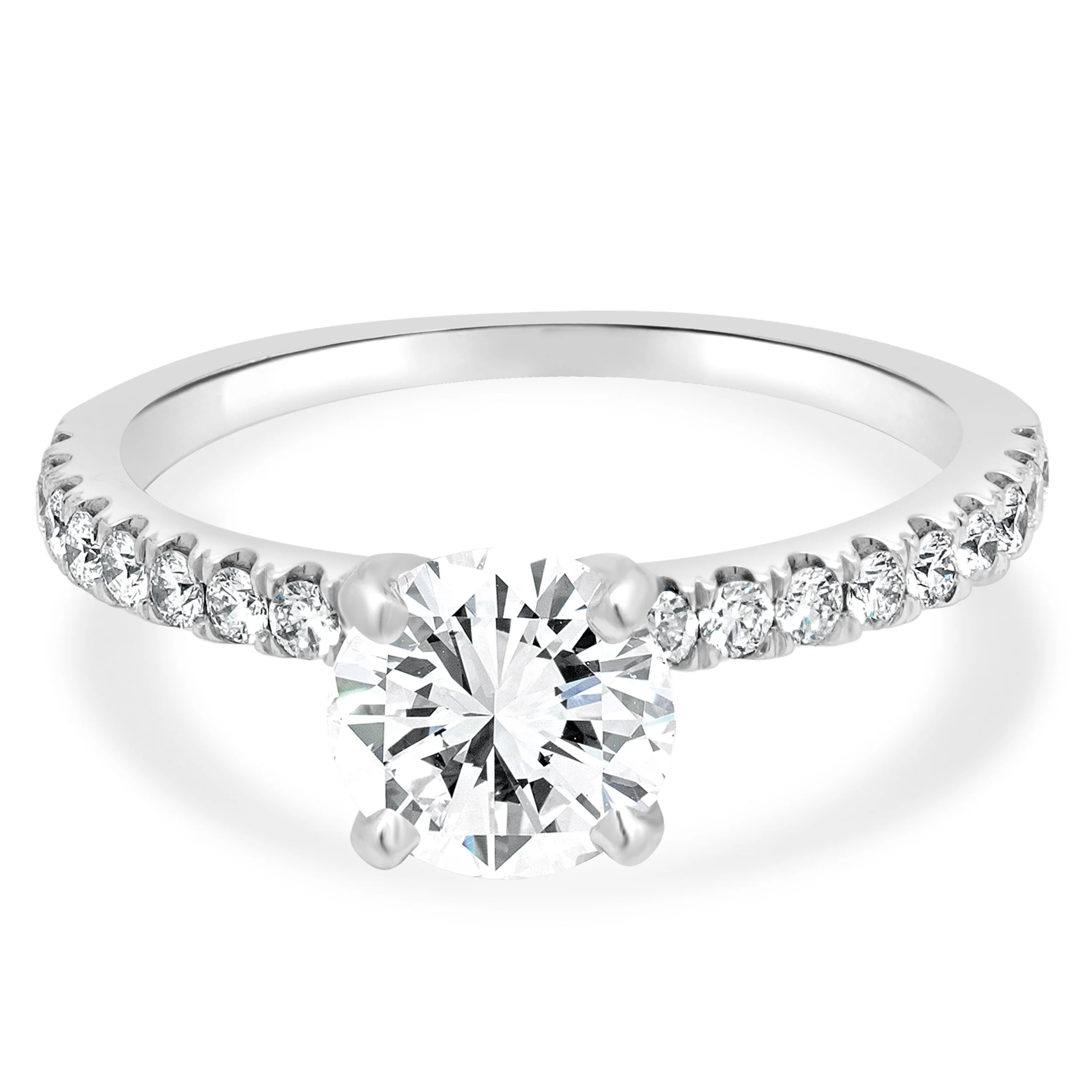18 Karat White Gold and Platinum GIA Certified Round Brilliant Cut Diamond Engagement Ring