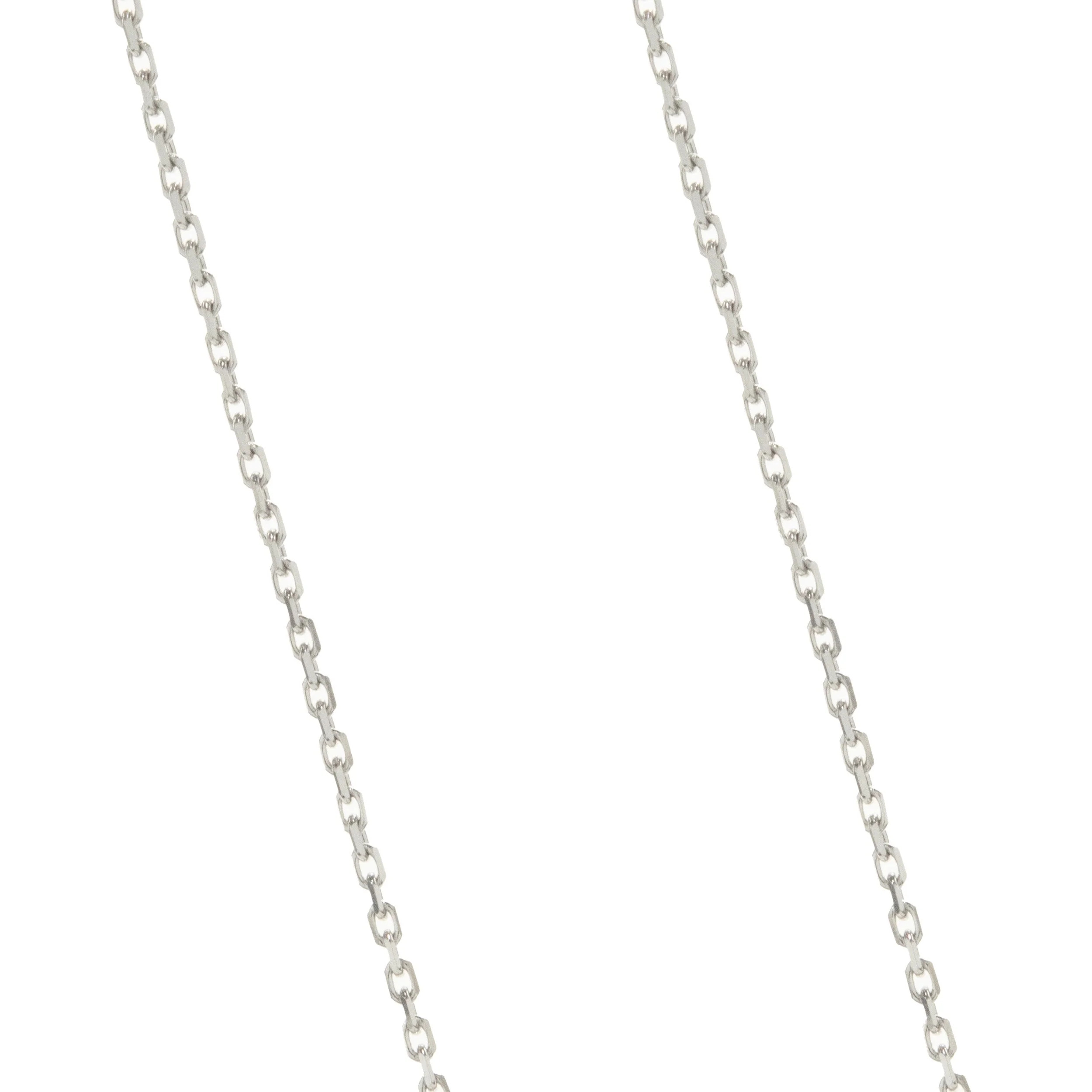 18 Karat White Gold Baguette and Pear Drop Diamond Necklace - Image 4