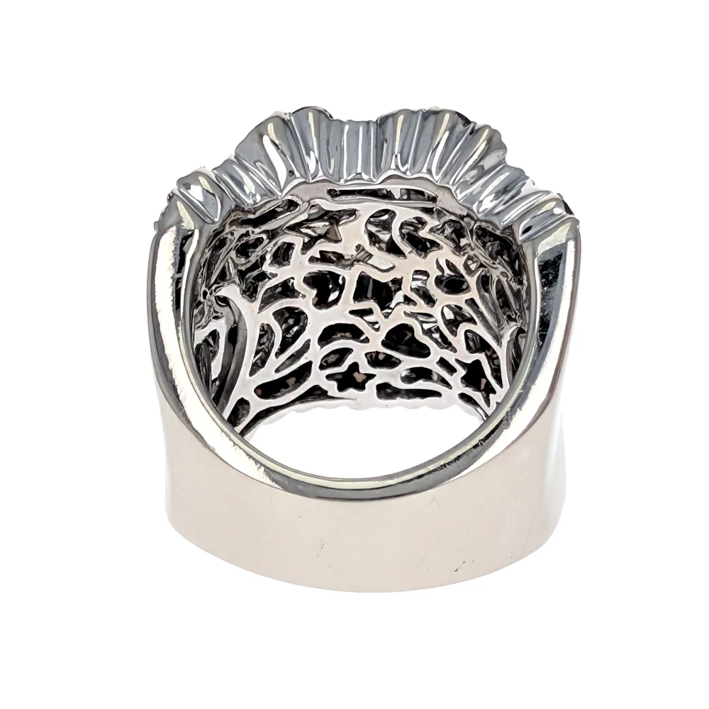 18K White Gold Multi Colored Diamond Ring - Image 4