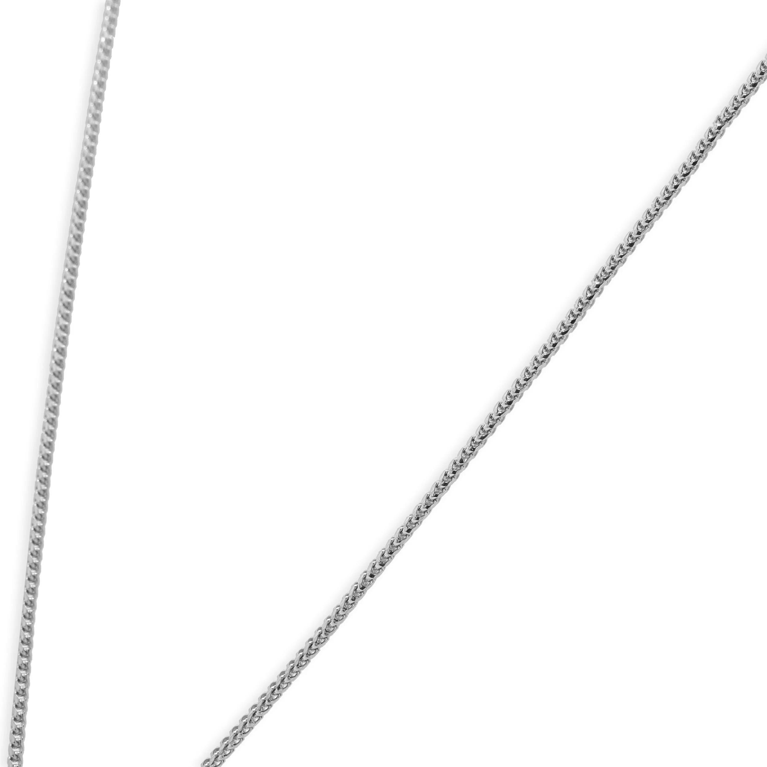 18K White Gold Shared Prong Set Round Diamond Heart Pendant Necklace 16.0" - Image 4