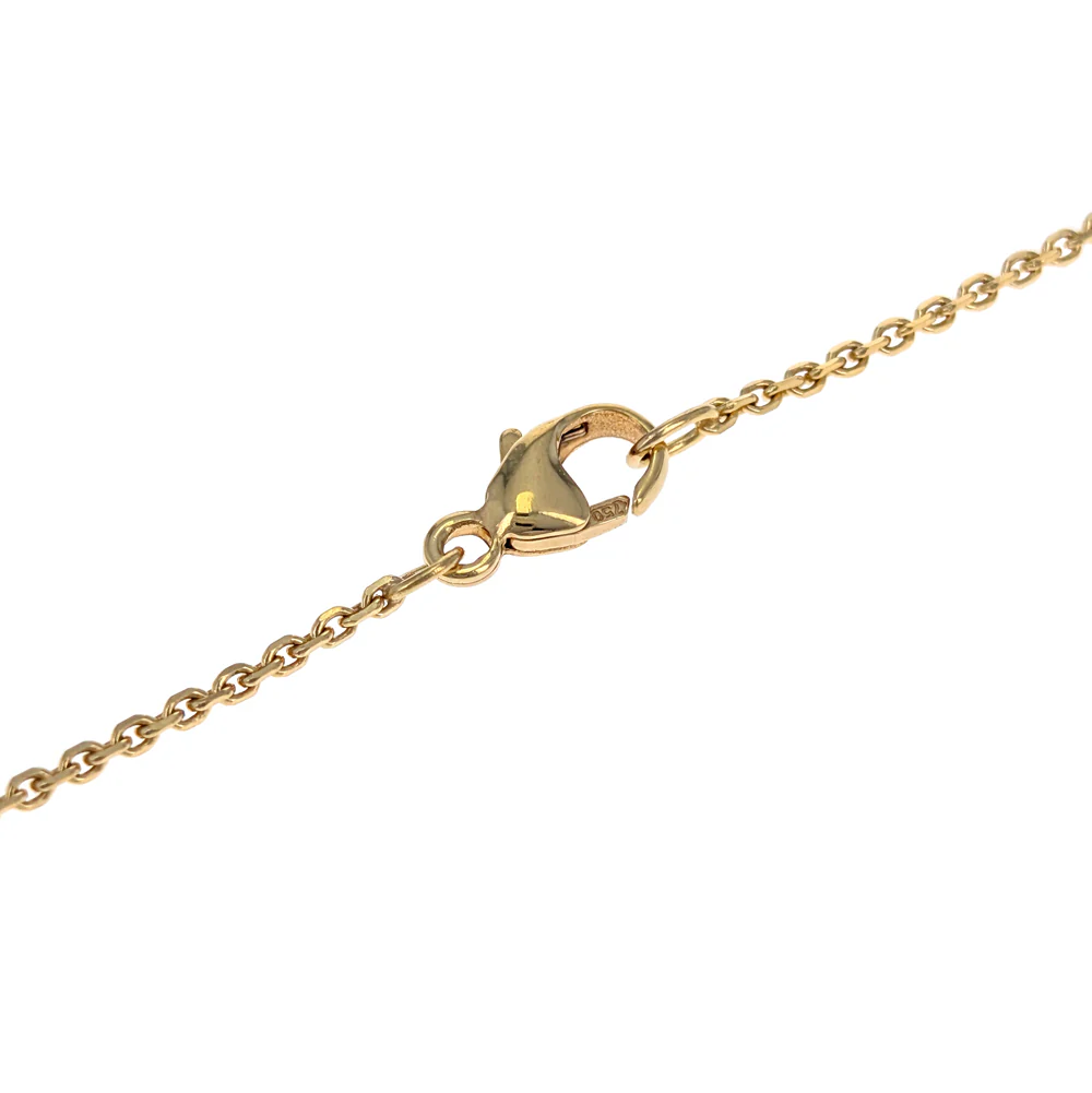 18K Yellow Gold Diamond Talisman Necklace - Image 4