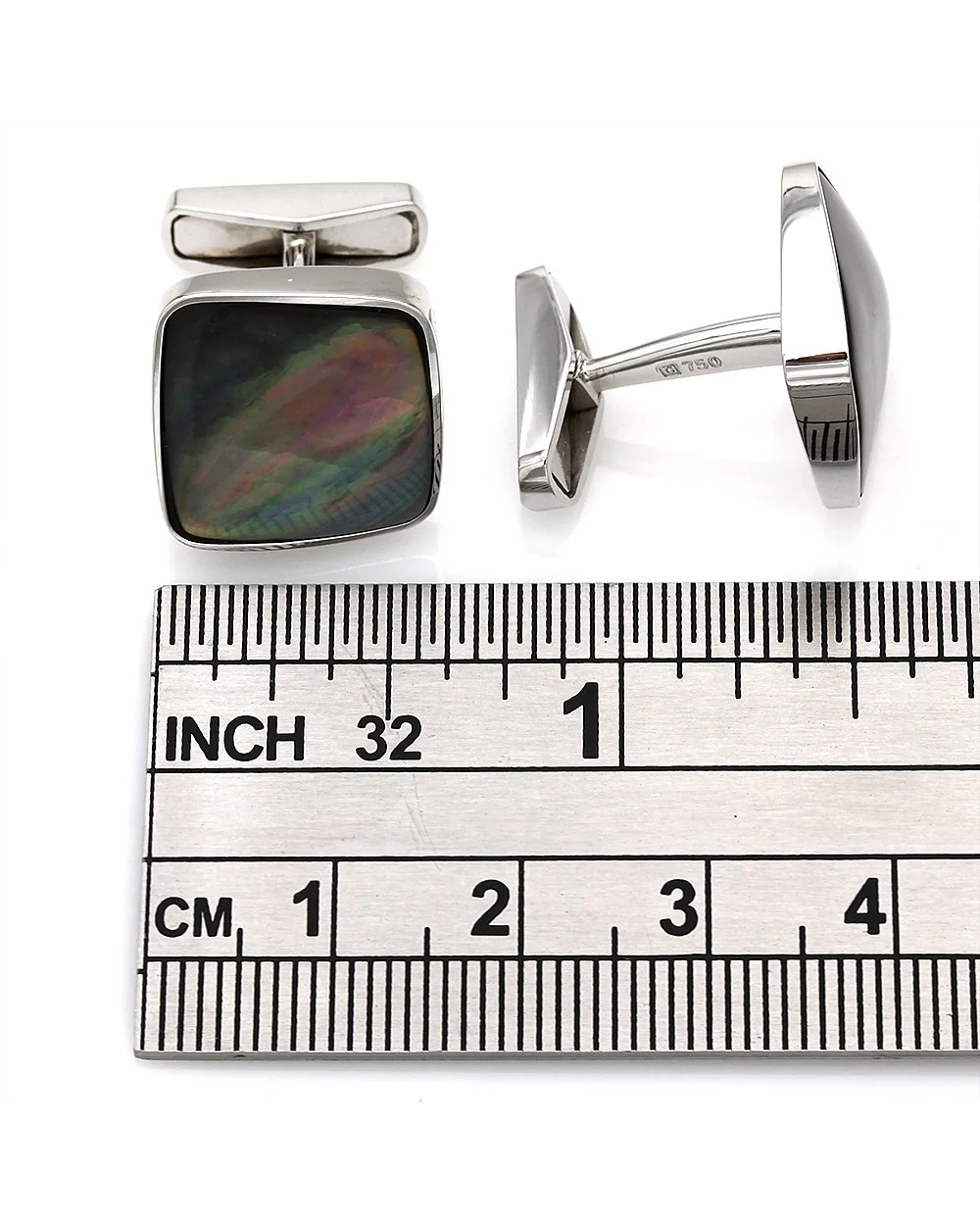 18KW Abalone Cufflinks - Image 3