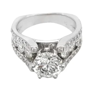 14K White Gold 2.48ct Round Brilliant Diamond Solitaire Ring - Image 3