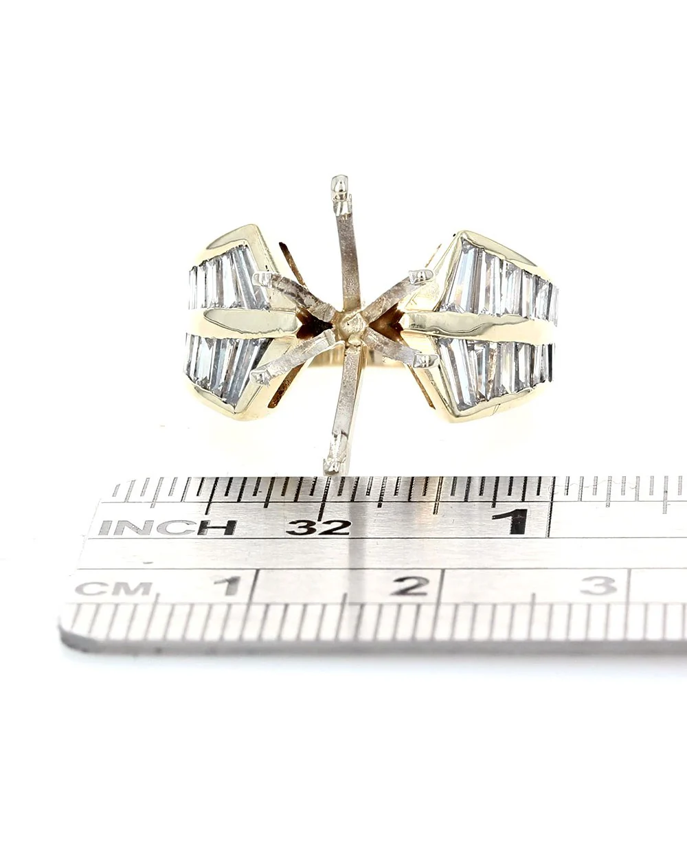 2 Row Baguette Diamond Ring Mounting - Image 3