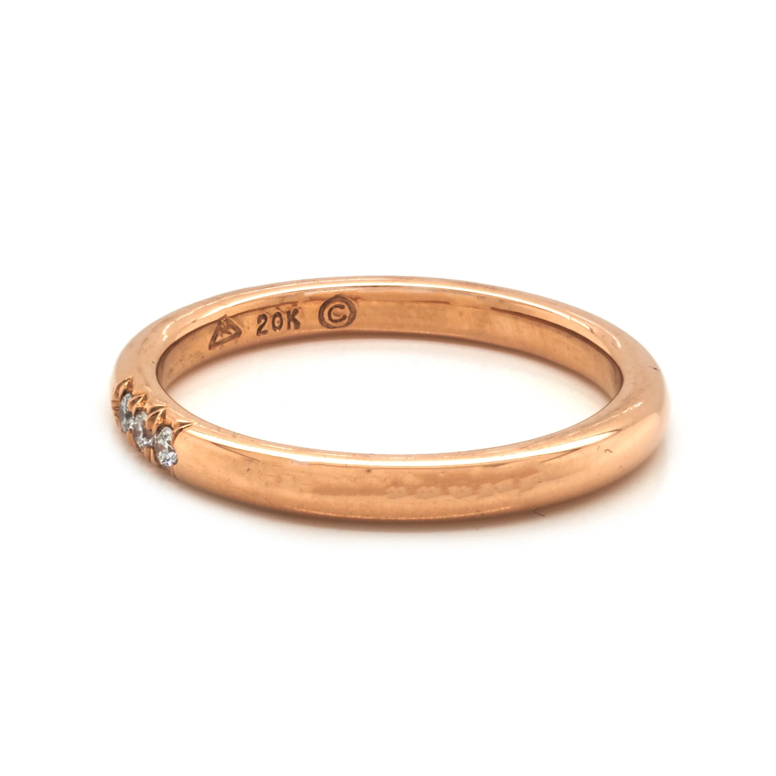 20 Karat Rose Gold Diamond Band - Image 2