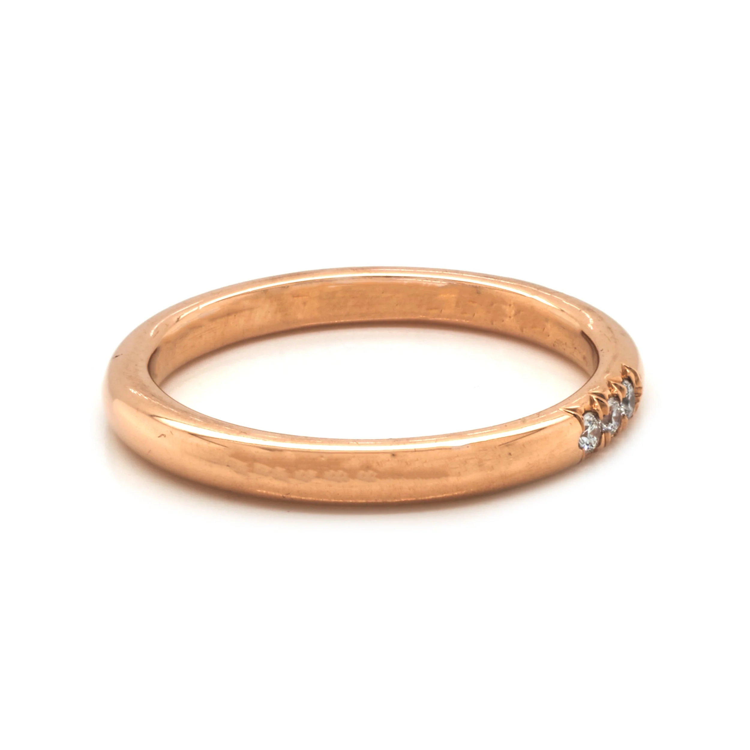 20 Karat Rose Gold Diamond Band - Image 3