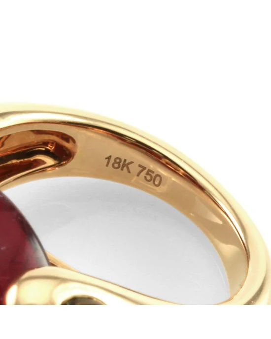 23.73ct Pink Tourmaline Ring w/ 1.07ctw Peridot Accents in 18K Rose Gold - Image 5