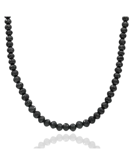 24in Black Diamond Bead Necklace