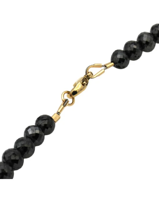24in Black Diamond Bead Necklace - Image 2