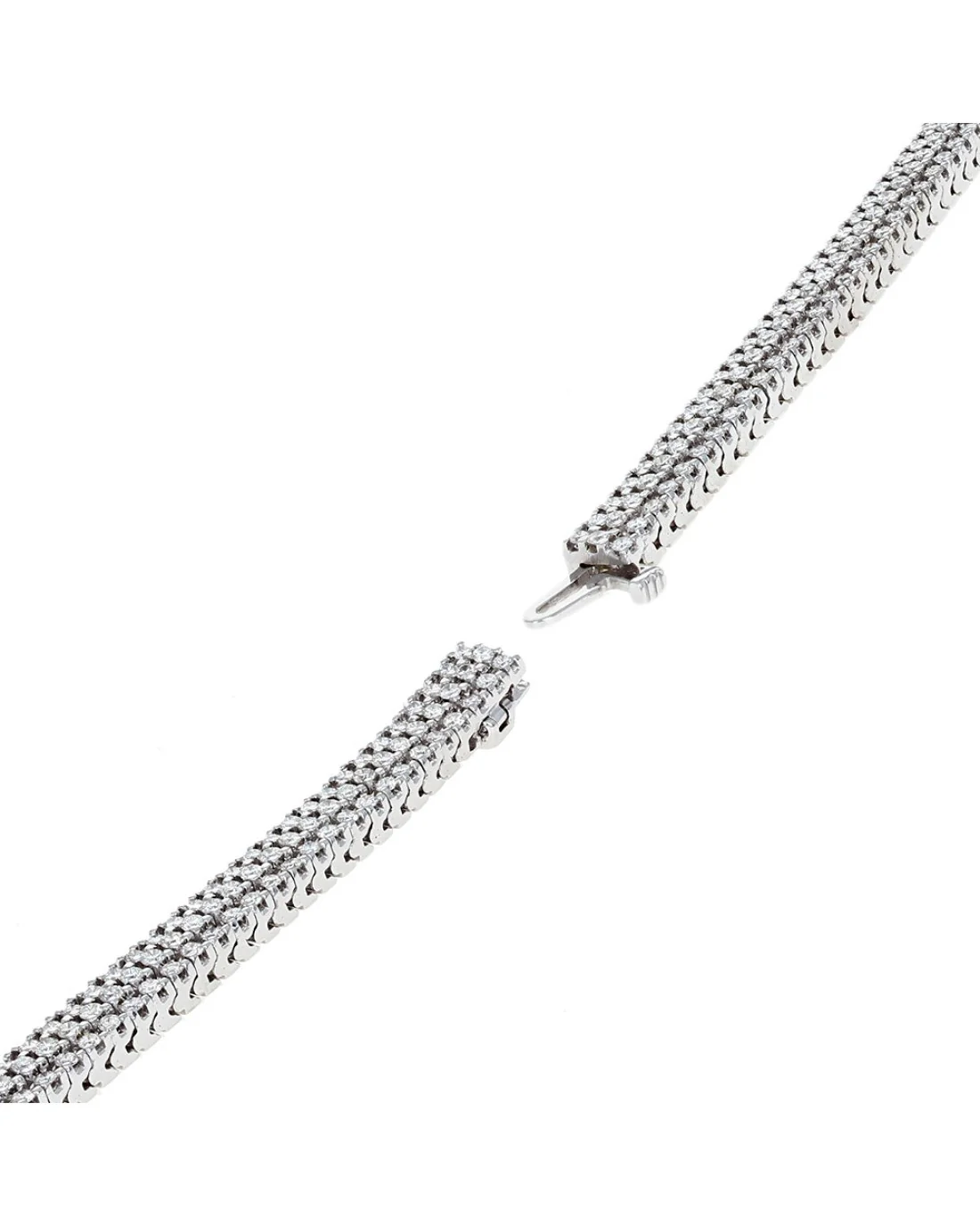 3 Row Diamond Pave Bracelet - Image 2