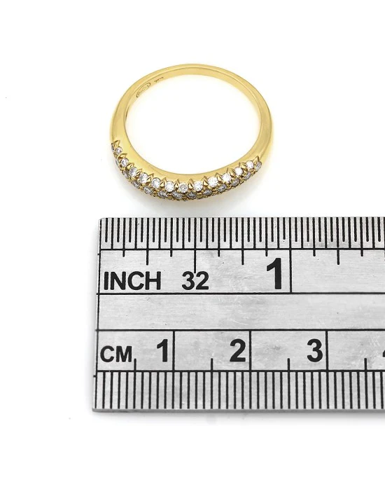 3 Row Diamond Pave Wave Ring - Image 3