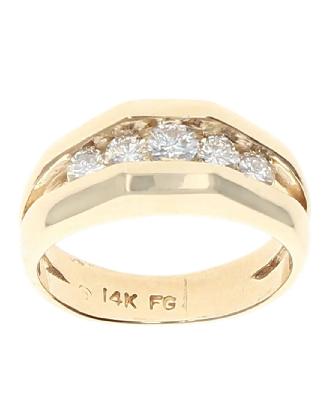3 Sided Diamond Ring in Gold - Image 2