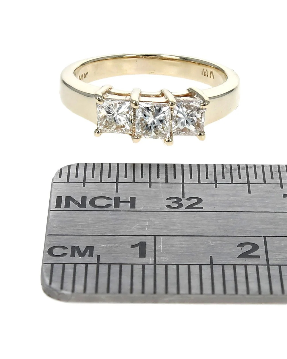3 Stone Princess Diamond Ring - Image 3