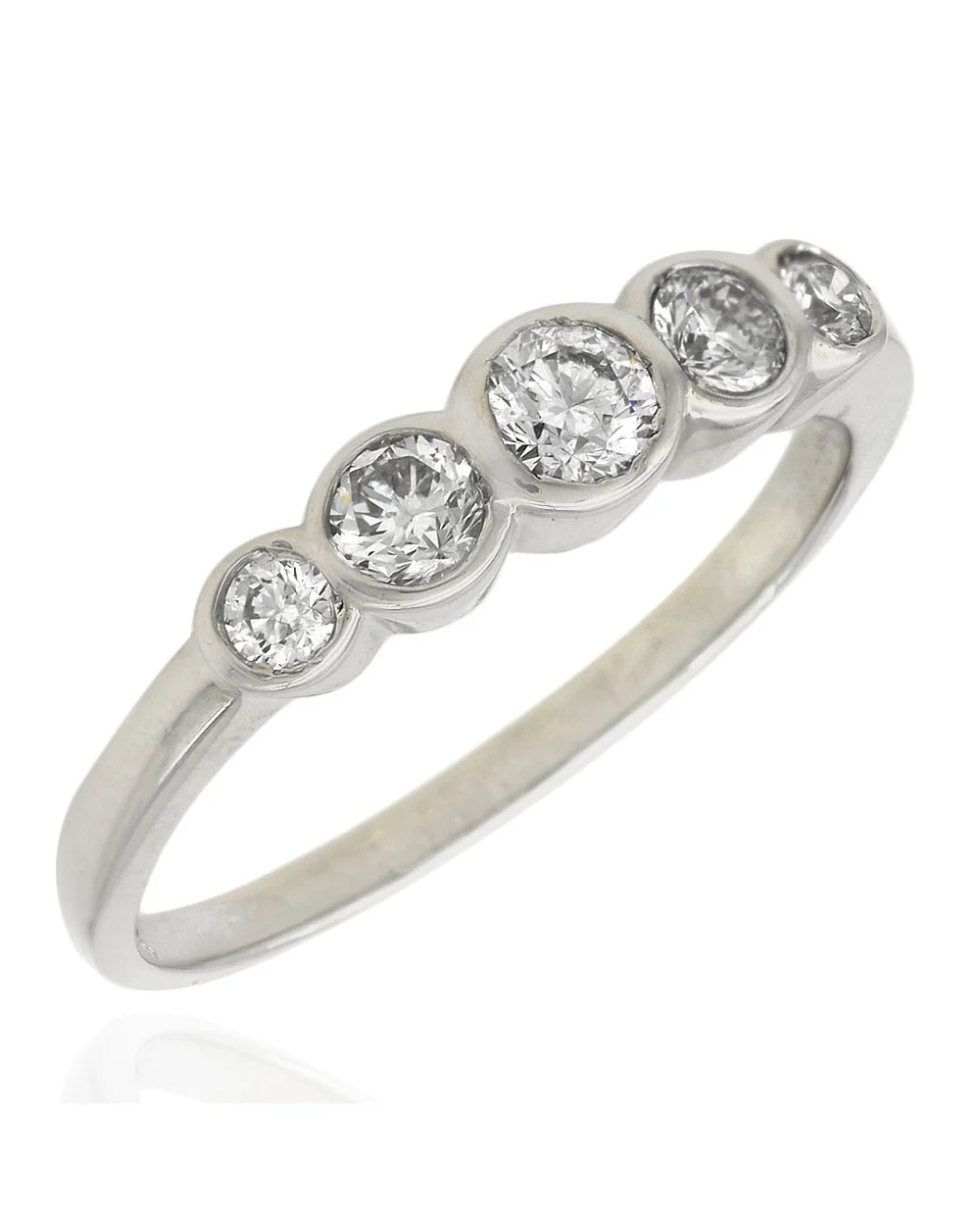 5 Stone Bezel Set Diamond Ring