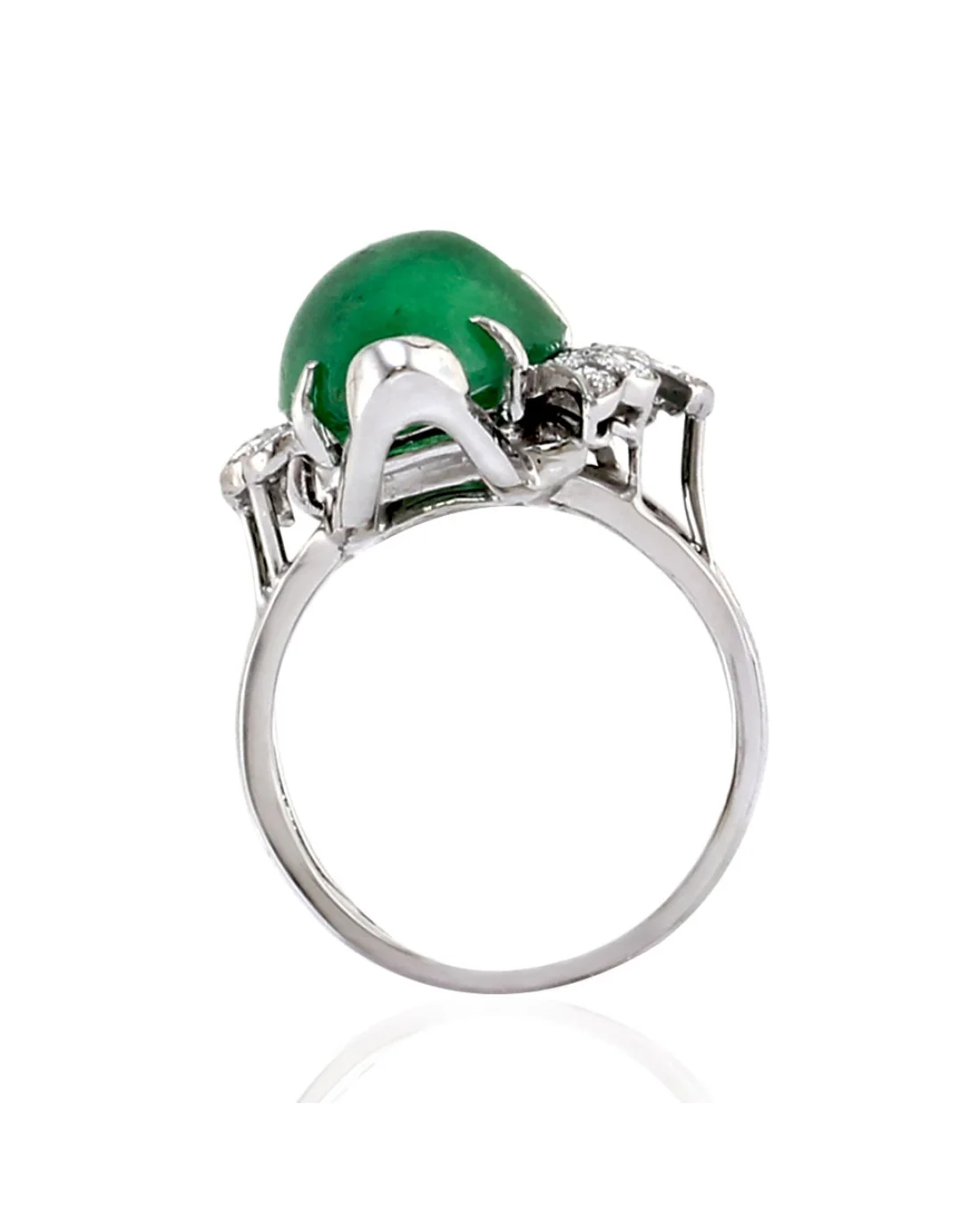 8.03ct Pear Cut Emerald & 0.60ctw Diamond Ring in 14K White Gold - Image 7