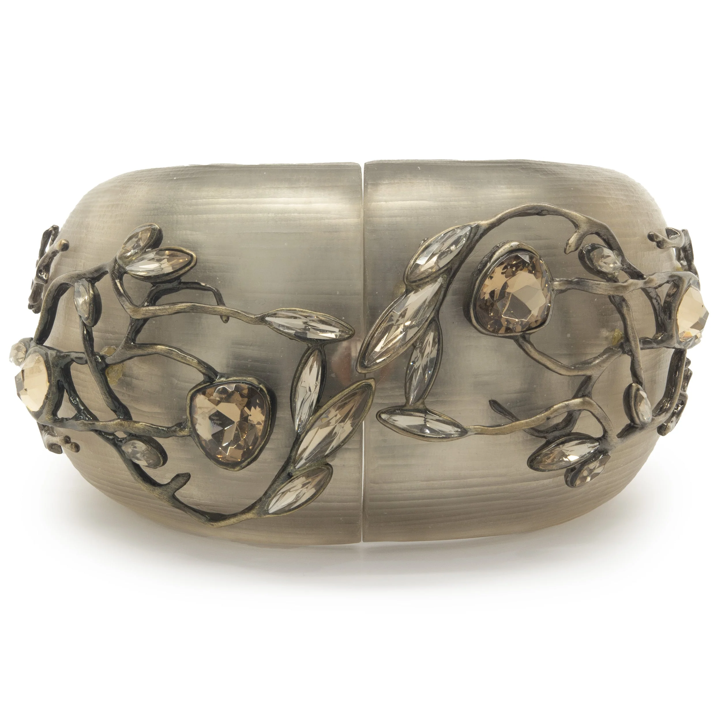 Alexis Bittar Costume Multi Gemstone Acrylic Nature Bangle Bracelet