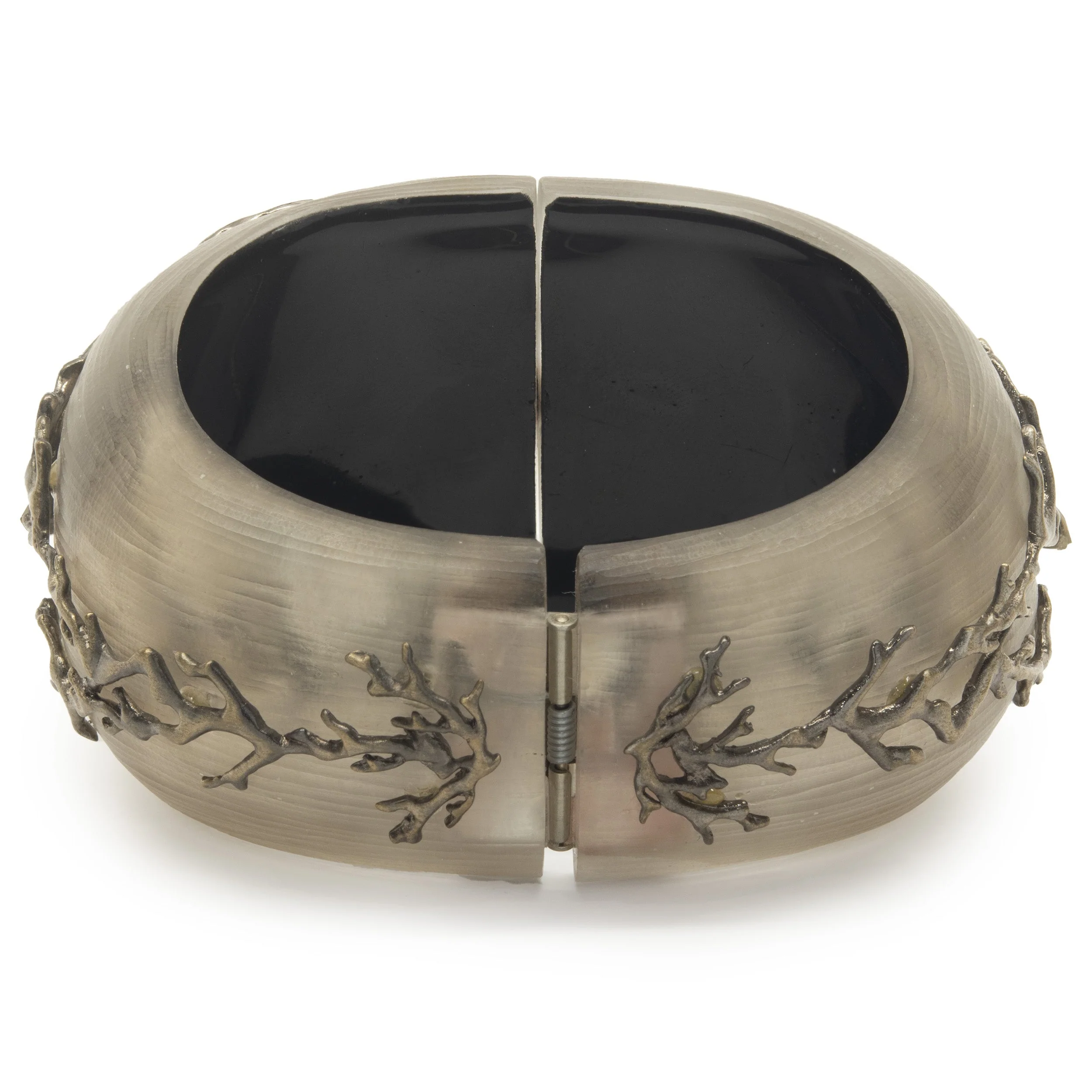 Alexis Bittar Costume Multi Gemstone Acrylic Nature Bangle Bracelet - Image 4