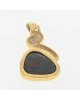 Australian Boulder Opal Squiggle Pendant in Yellow Gold - Image 2