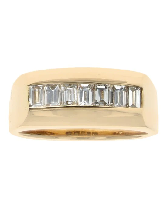 Baguette Diamond Rectangular Top Ring - Image 2