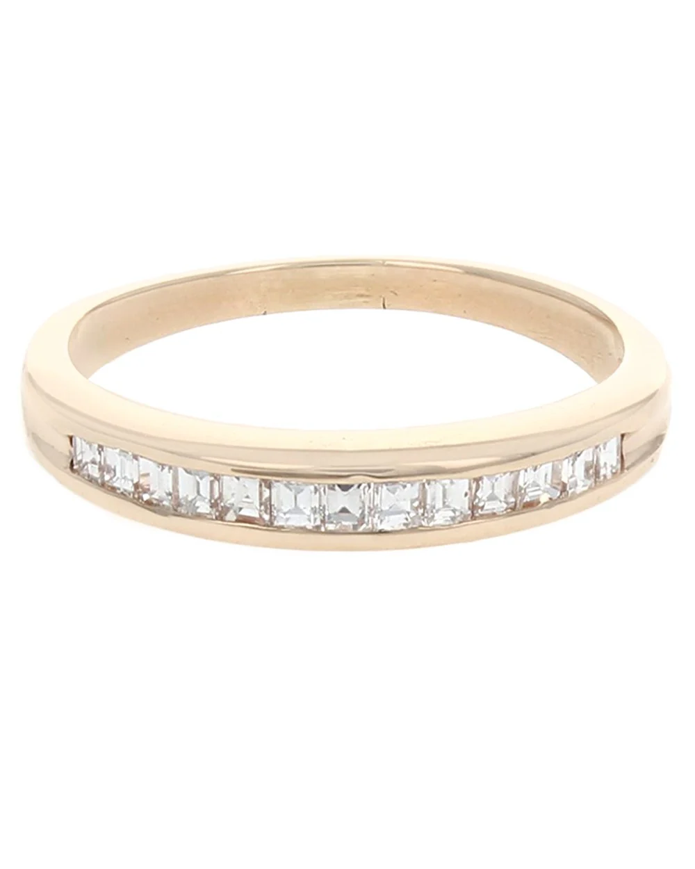 Baguette Diamond Wedding Band in Yellow Gold - Image 2