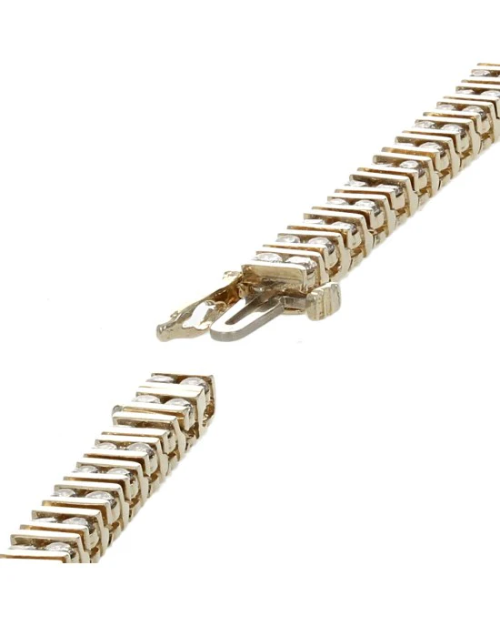 Bar Set Round Diamond Inline Bracelet - Image 2