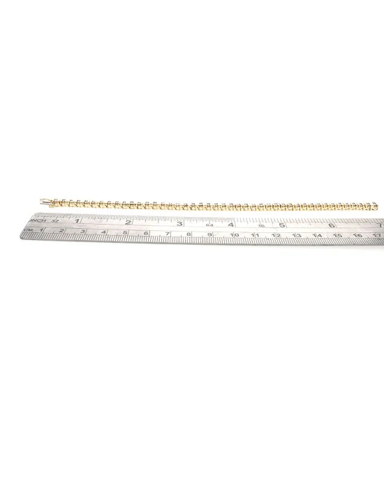 Bar Set Round Diamond Inline Bracelet - Image 3