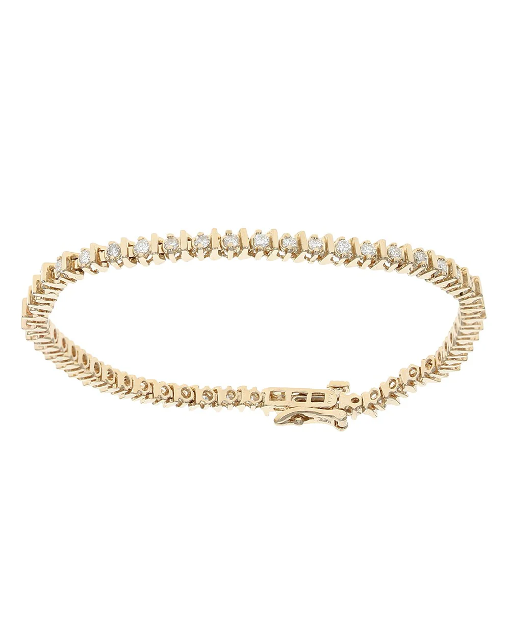 Bar Spaced Diamond Inline Braclet - Image 2
