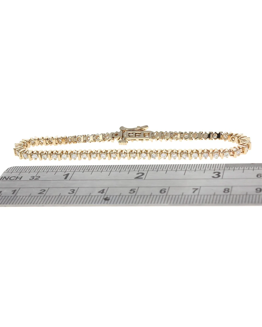 Bar Spaced Diamond Inline Braclet - Image 3