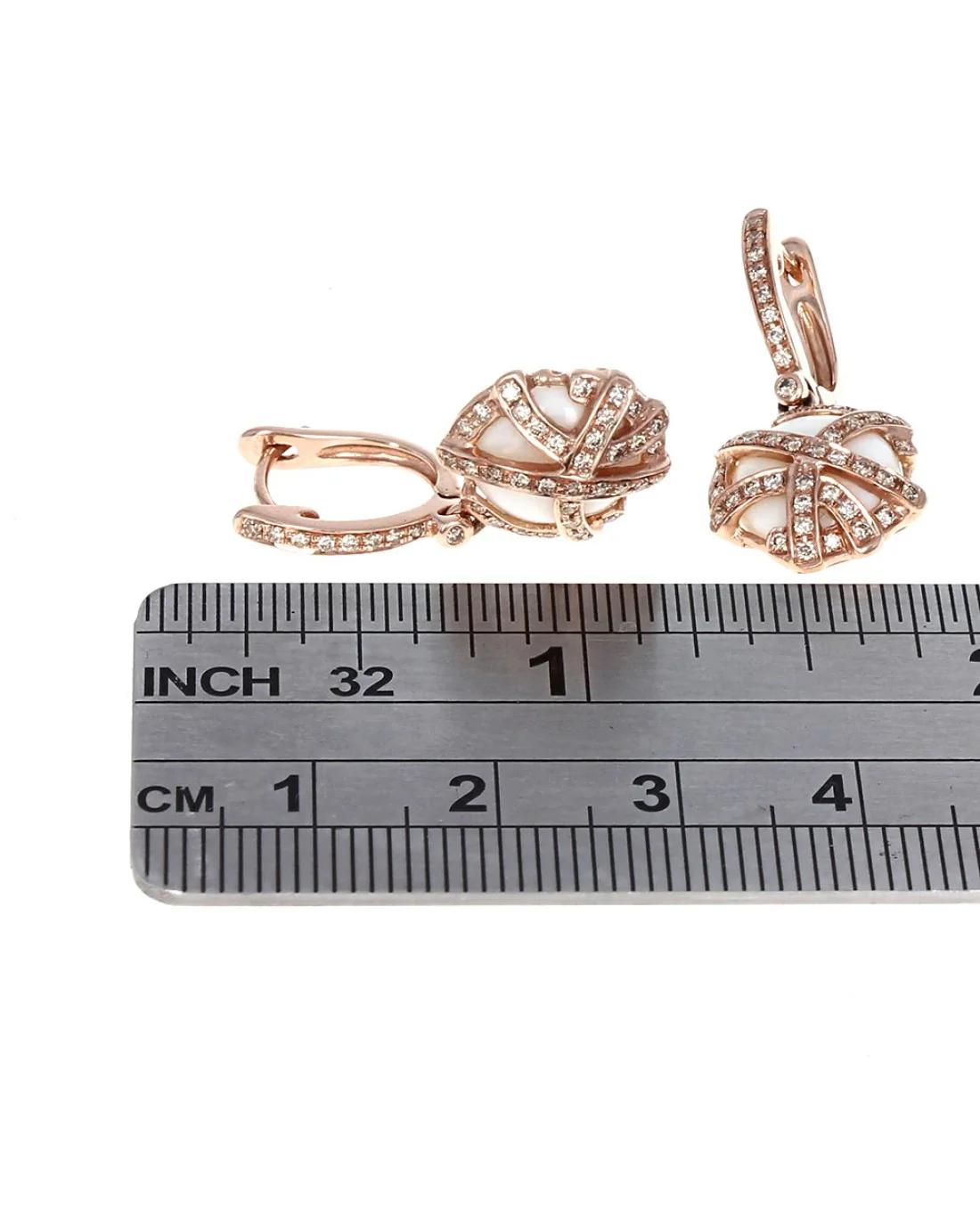 Bellarri Mother of Pearl Diamond Wrap Drop Earrings - Image 3