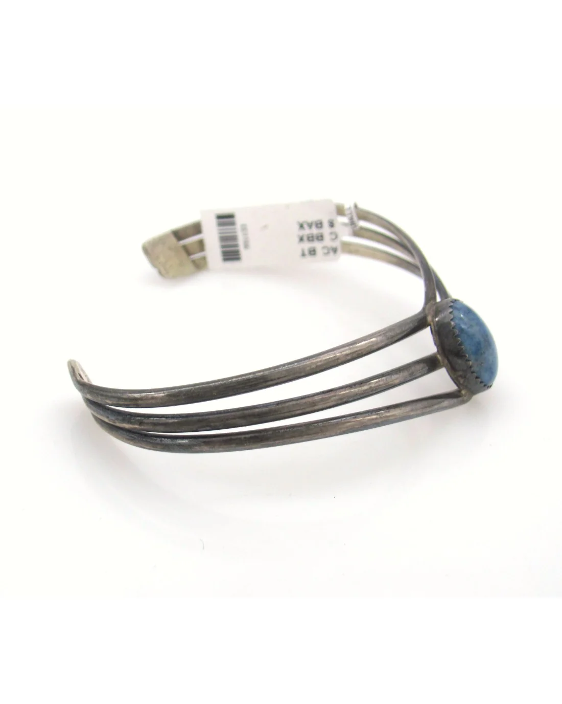 Billy Slim Navajo Handmade Sterling Silver Denim Lapis Cuff Bracelet - Image 2