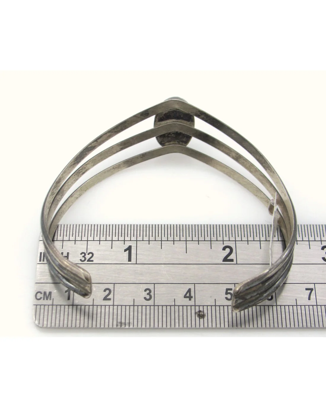 Billy Slim Navajo Handmade Sterling Silver Denim Lapis Cuff Bracelet - Image 3