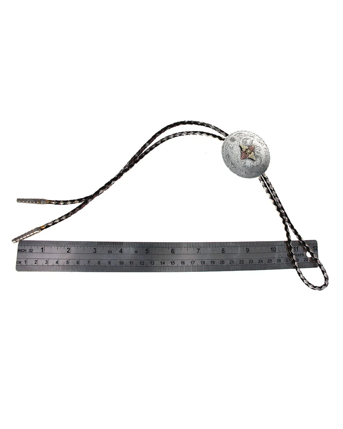 Black Hills Sterling Silver & Gold Bolo Tie - Image 3
